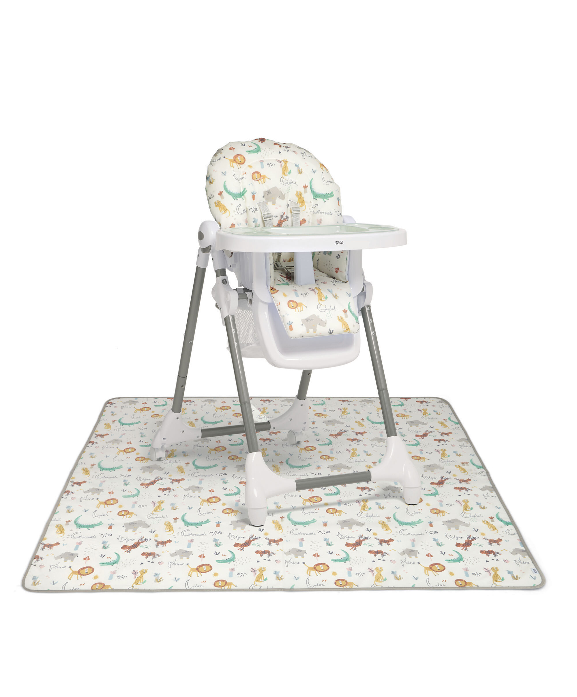 كرسي سناكس مرتفع - نقشة غابة وأحرف image number 3