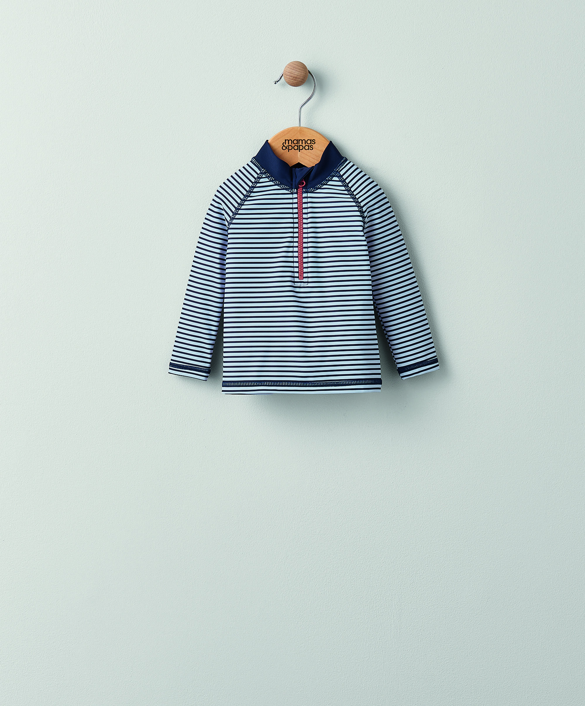 تي شيرت سباحة مخطط بأكمام طويلة image number 1