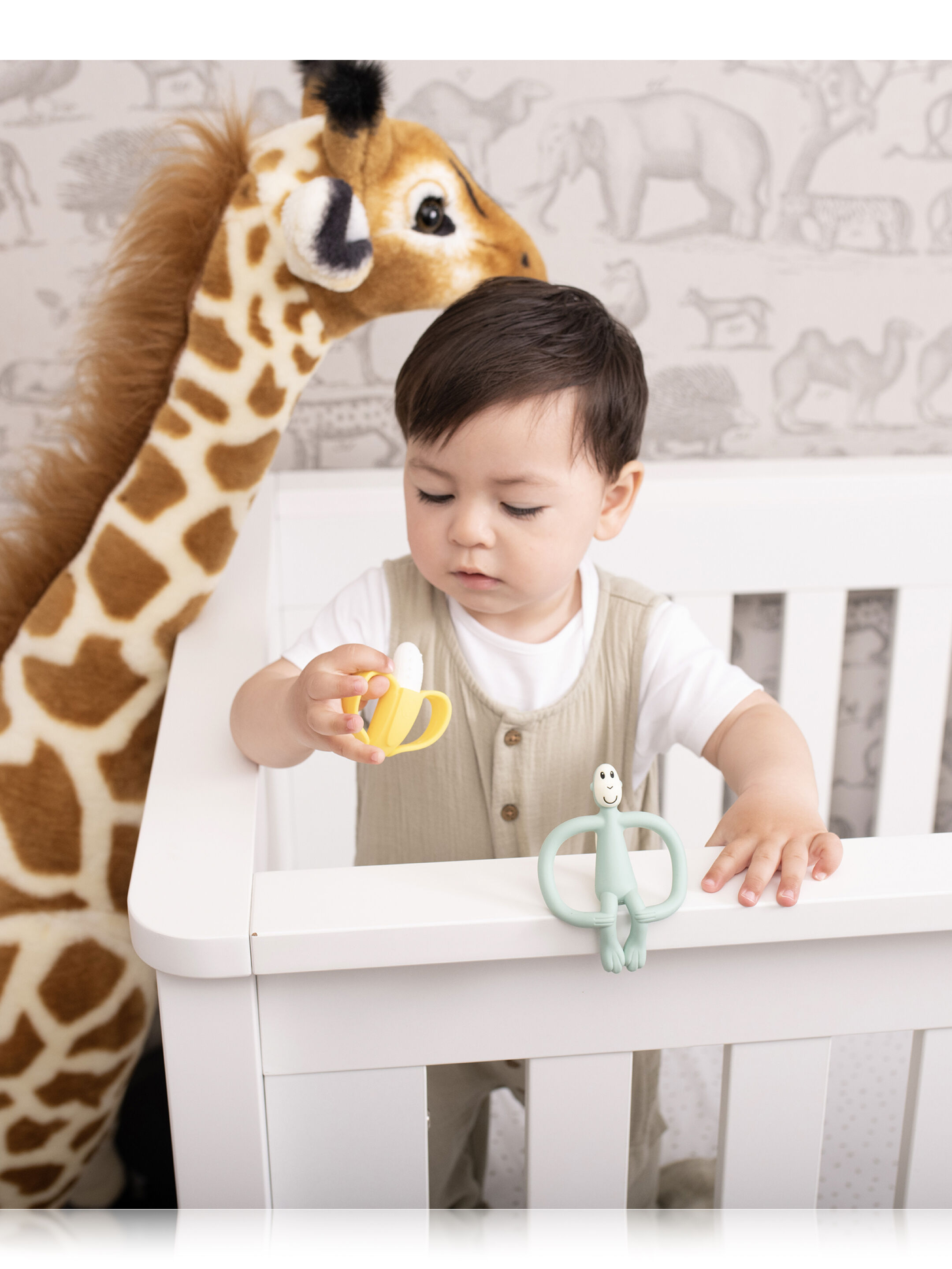 مجموعة هدايا حلقة تسنين بتصميم قرد ولهاية بتصميم موزة من ماتشستيك مونكي image number 4