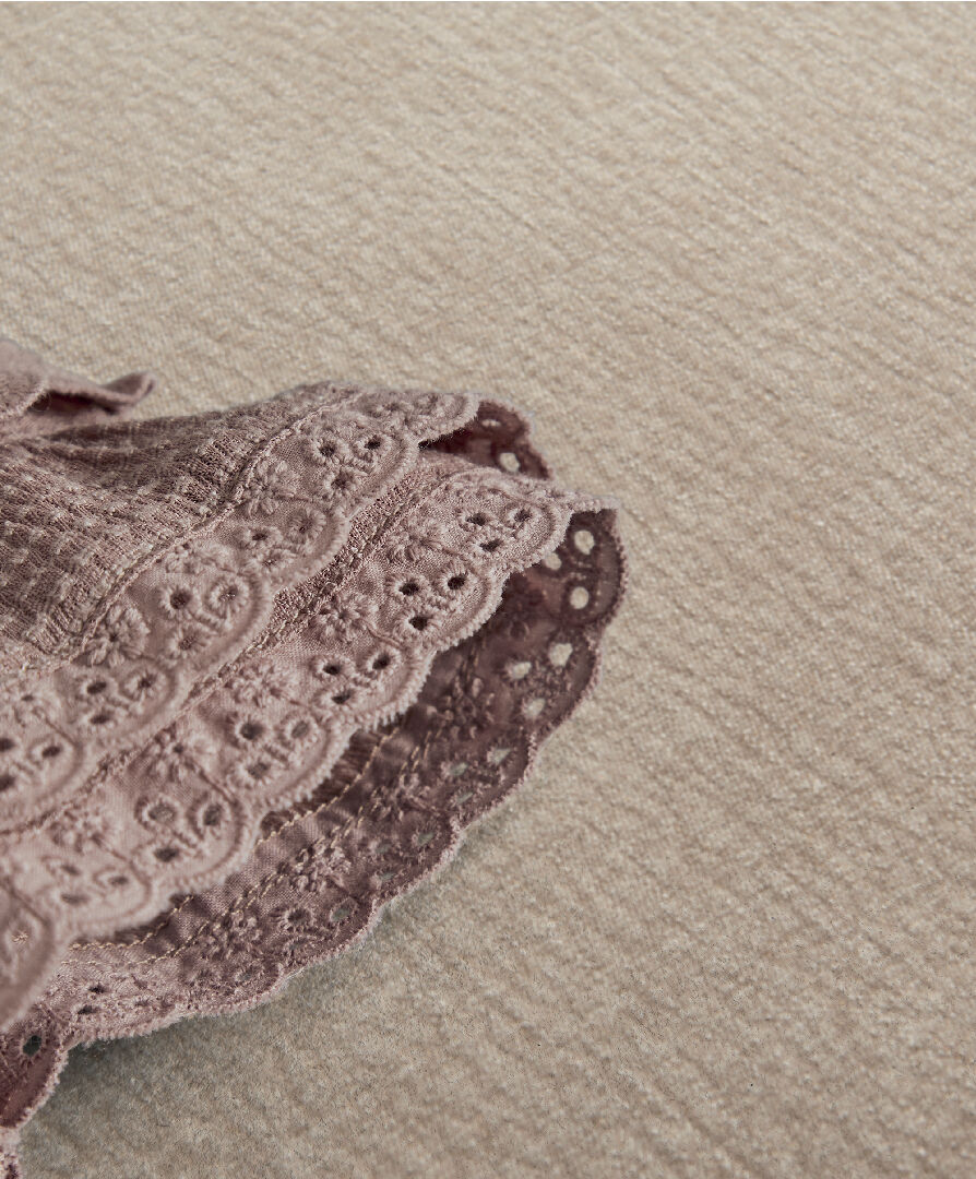 Pink Embroidered Romper image number 4