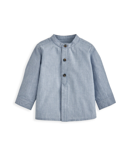 طقم قميص وشورت بنقشة خطوط - قطعتان طقم قميص وشورت بنقشة خطوط - قطعتان image number 2