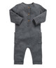 Grey Knitted Ribbed Romper image number 1
