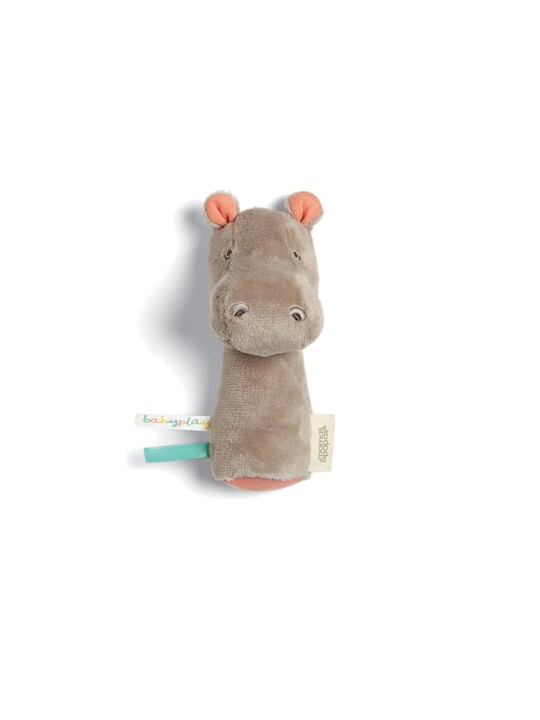 MINI RATTLE - BTBW HIPPO MINI RATTLE - BTBW HIPPO image number 1