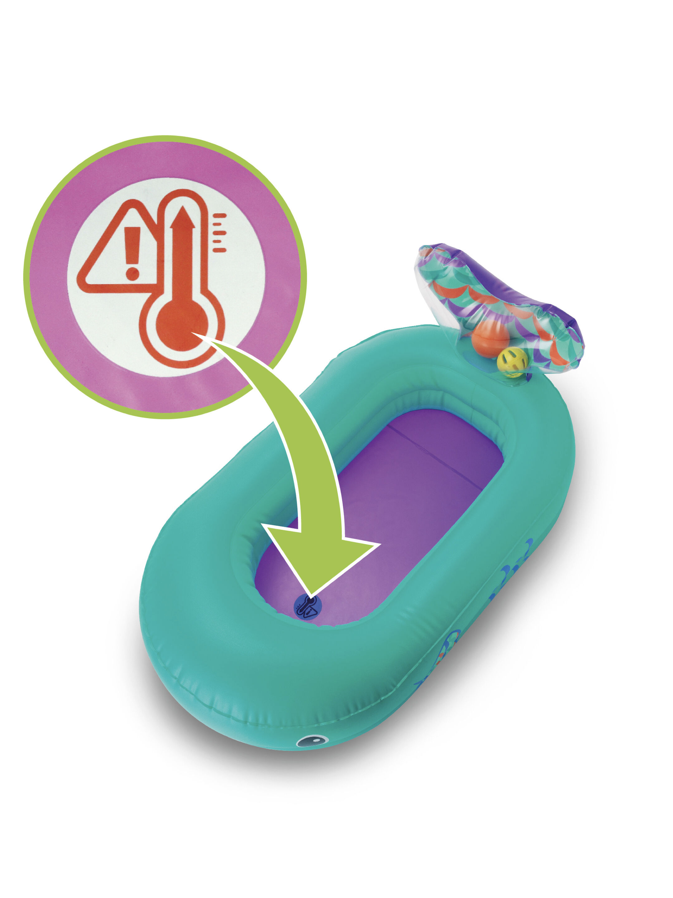 حوض استحمام قابل للنفخ بتصميم حوت مستشعر حرارة من إنفانتينو image number 4