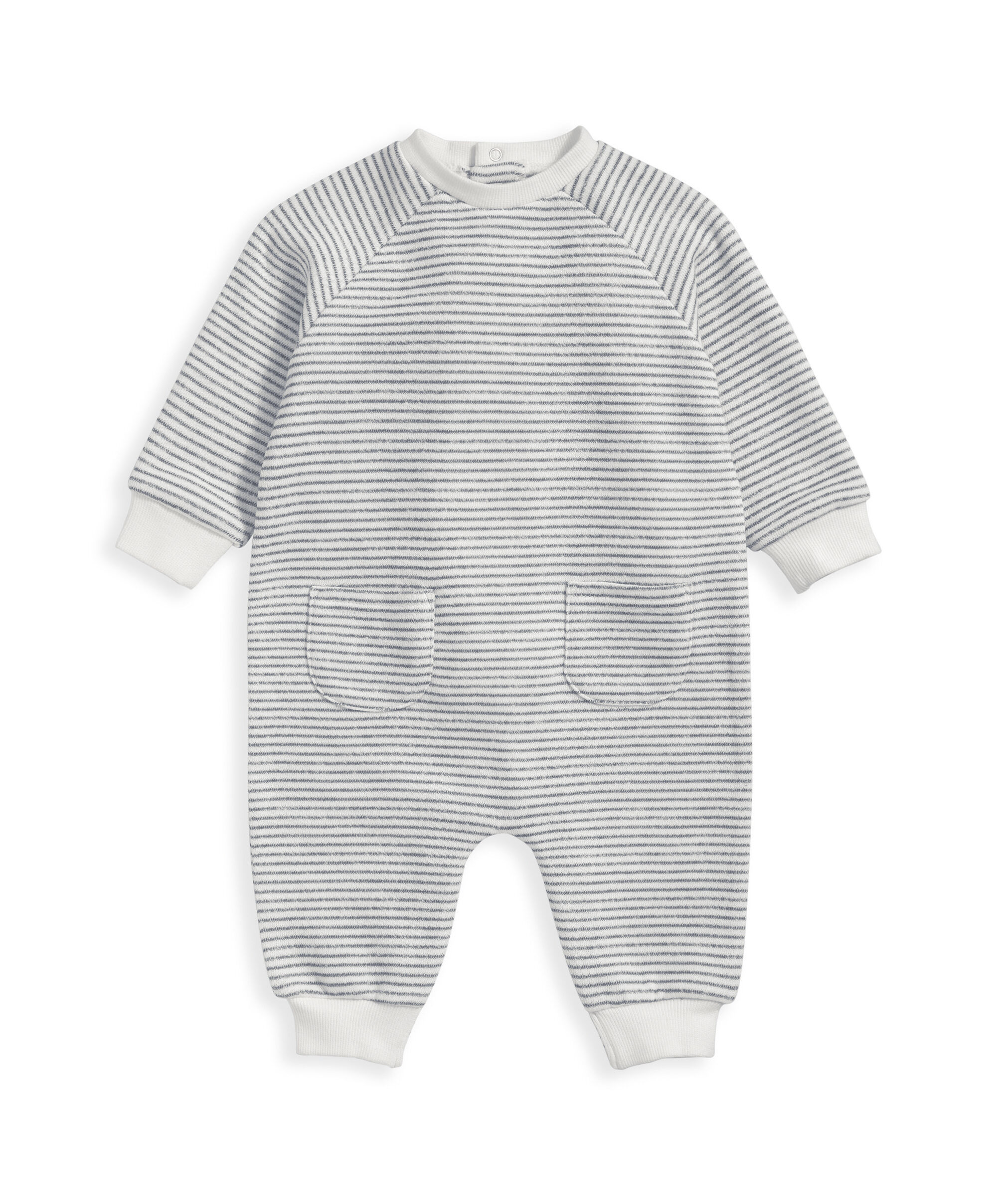 رومبر مخطط بقصة واسعة - أزرق image number 2