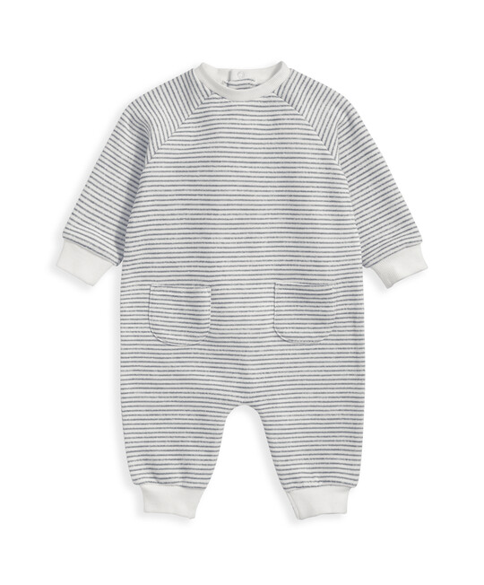 رومبر مخطط بقصة واسعة - أزرق رومبر مخطط بقصة واسعة - أزرق image number 2