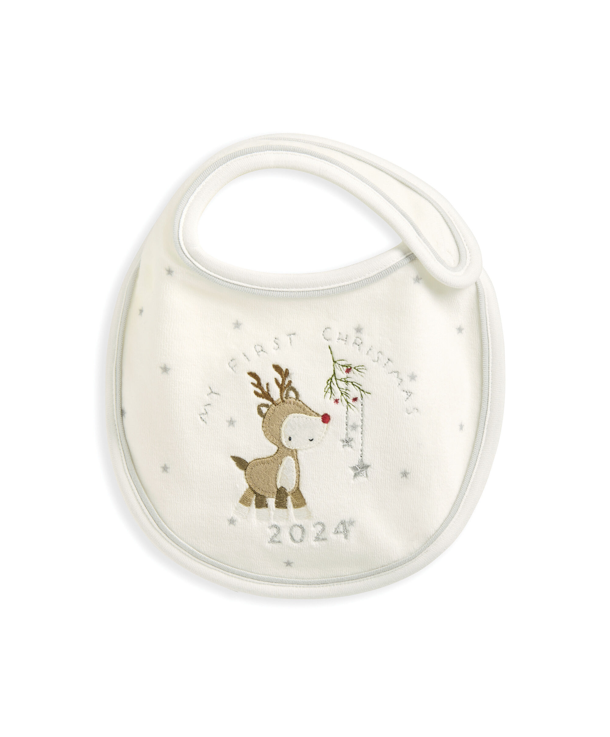 صدرية بتطريز My First Christmas - أبيض image number 2