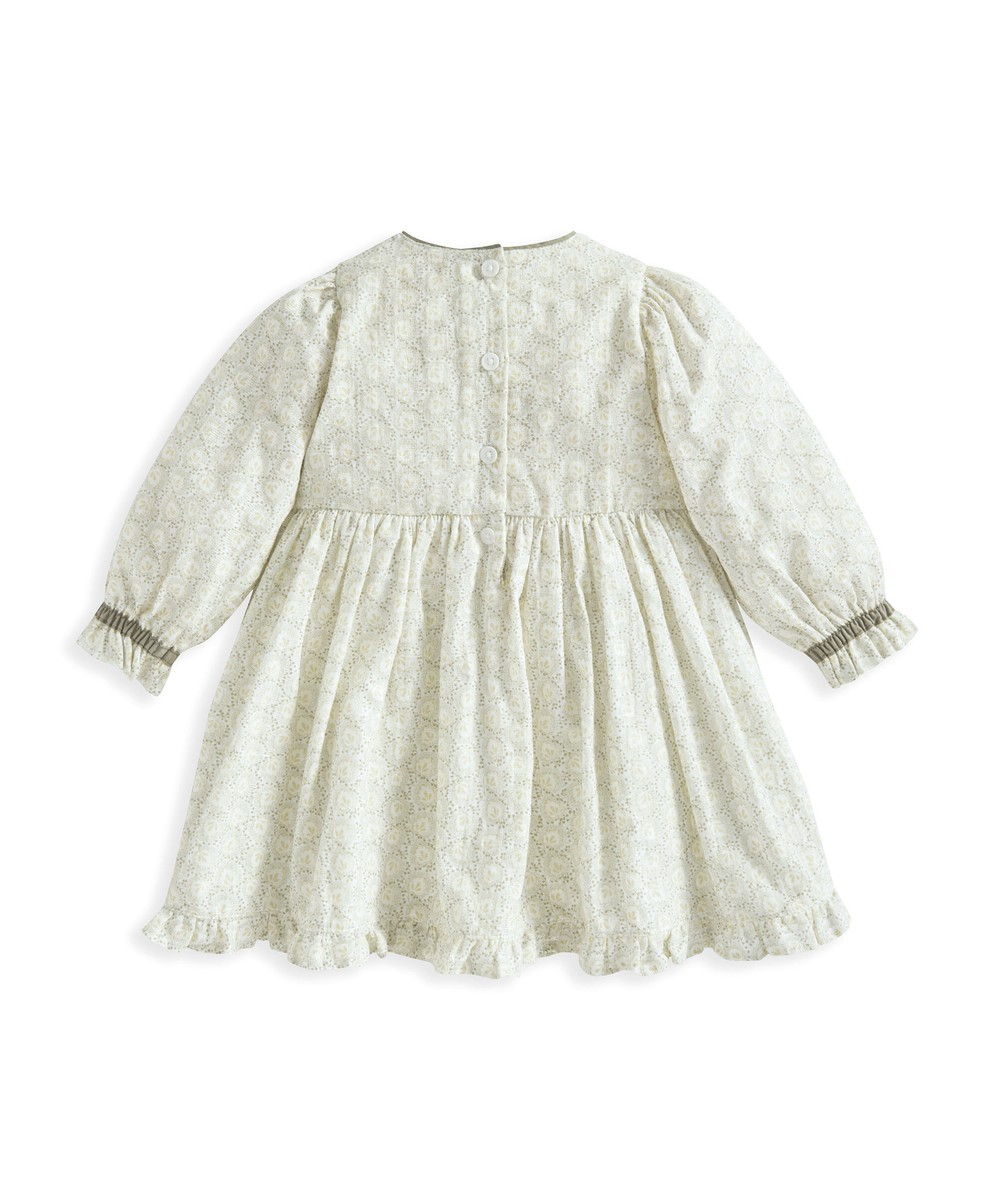 فستان بطيات محاكة في الأمام image number 3