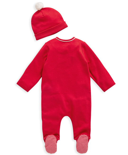 طقم لباس الكل في واحد بعبارة My First Christmas وقبعة - أحمر طقم لباس الكل في واحد بعبارة My First Christmas وقبعة - أحمر image number 2