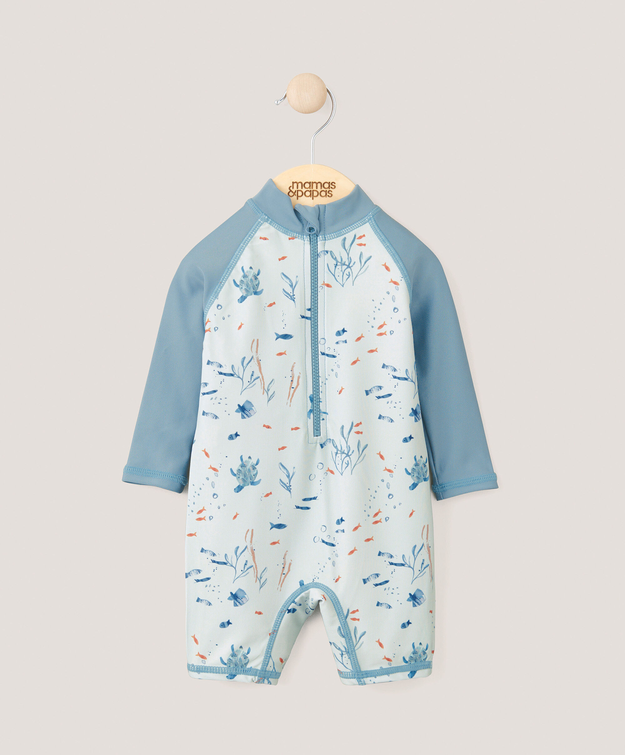 بدلة سباحة بأكمام طويلة - أزرق image number 1