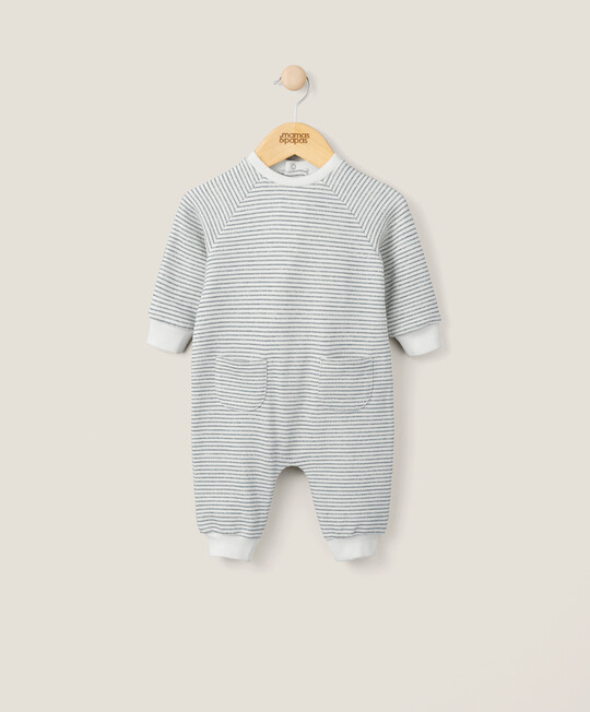 رومبر مخطط بقصة واسعة - أزرق رومبر مخطط بقصة واسعة - أزرق image number 1