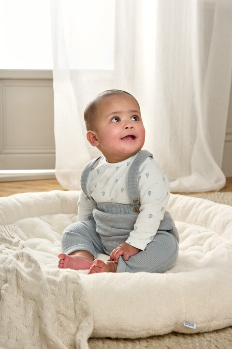 طقم دنغري بلون أزرق - قطعتان طقم دنغري بلون أزرق - قطعتان image number 7