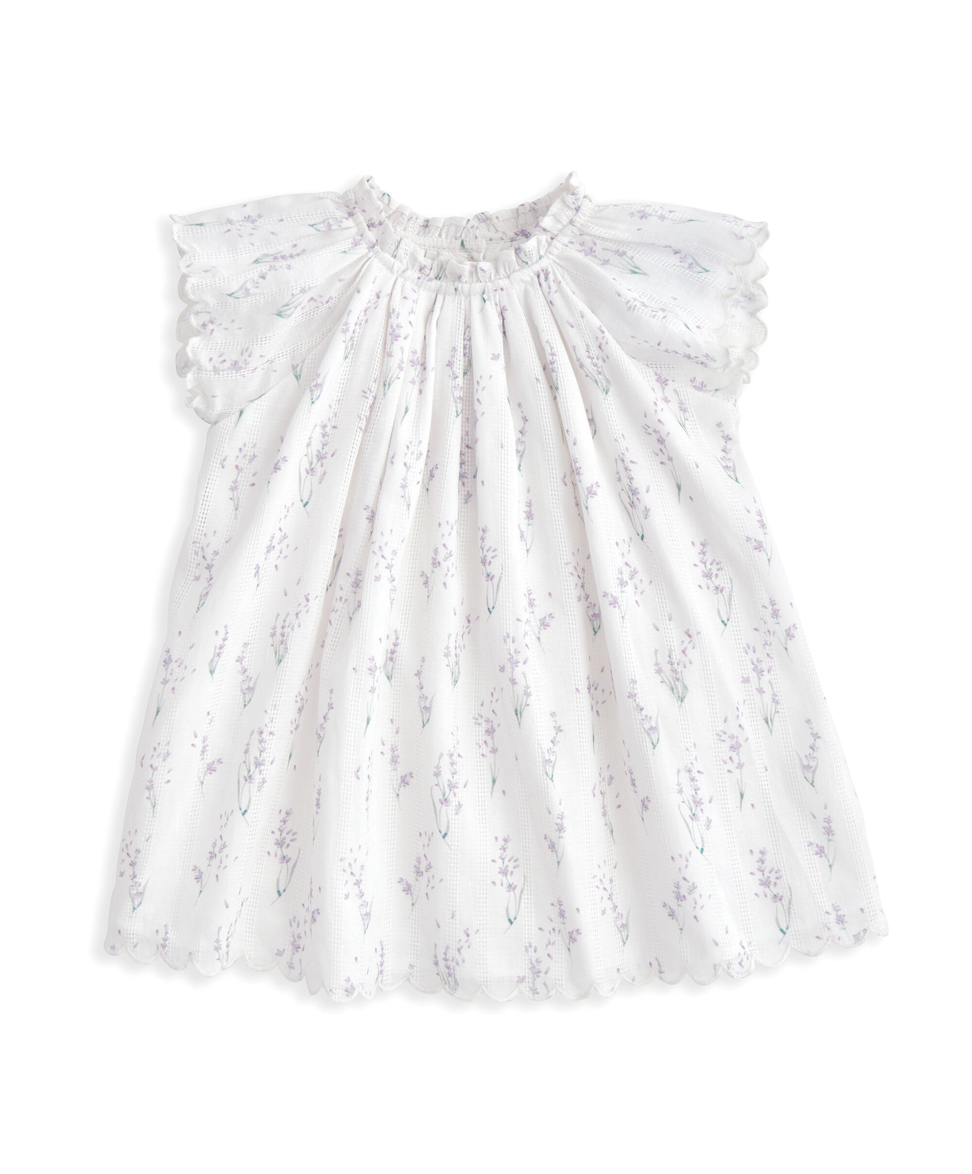 فستان منسوج بنقشة لافندر بالكامل image number 2