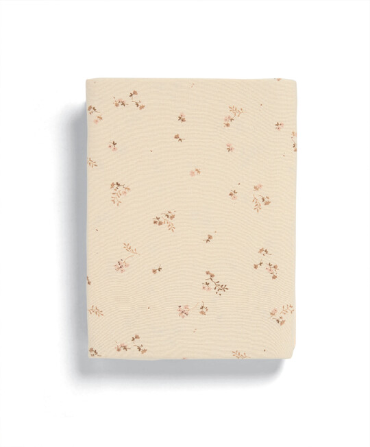 طقم شرشف مهد بحواف مطاطية من قطعتين - نقشة زهور طقم شرشف مهد بحواف مطاطية من قطعتين - نقشة زهور image number 5