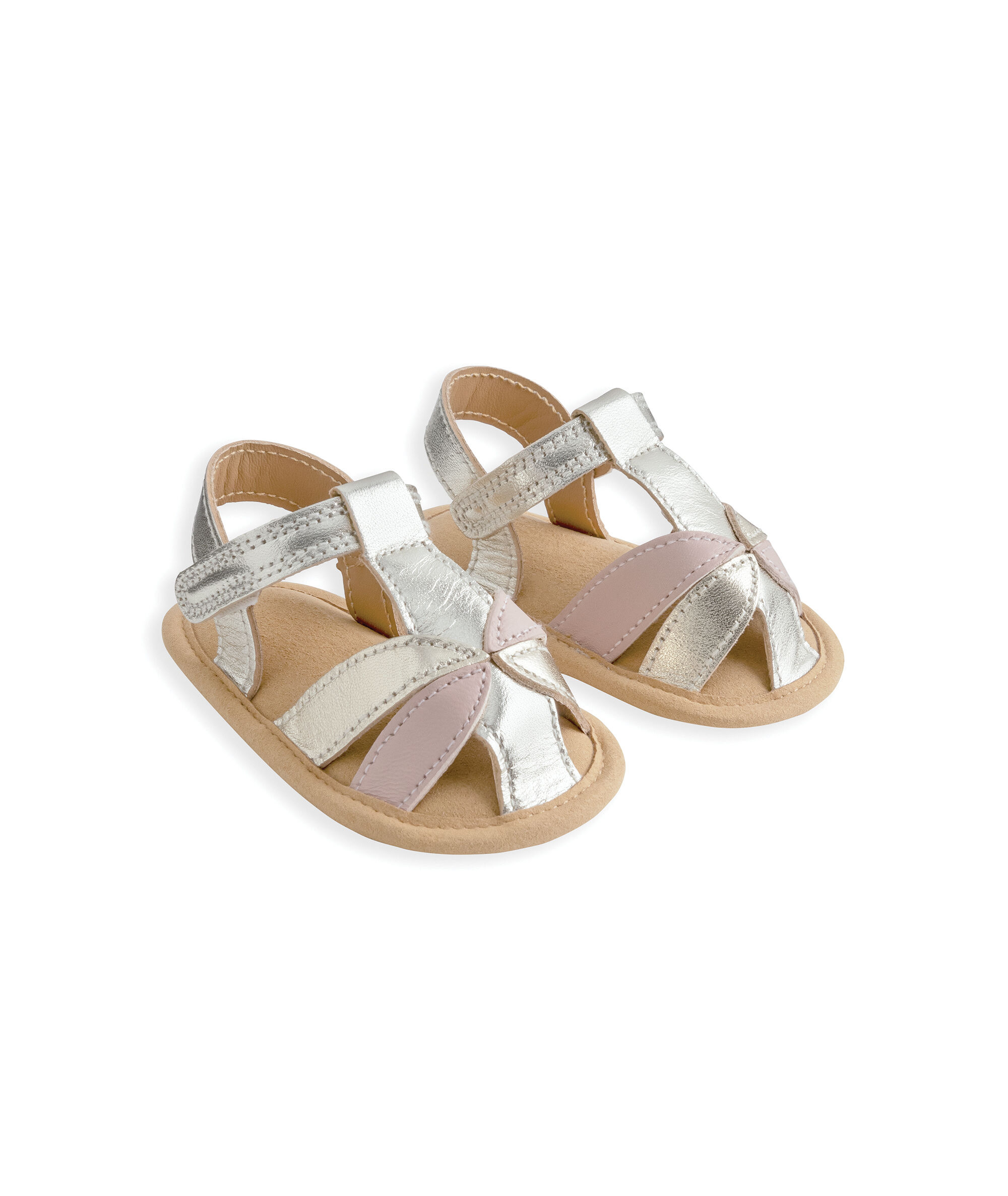 Gold Metallic Sandals image number 2