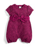 LACE BOW RMPER:BERRY:12-18 image number 1