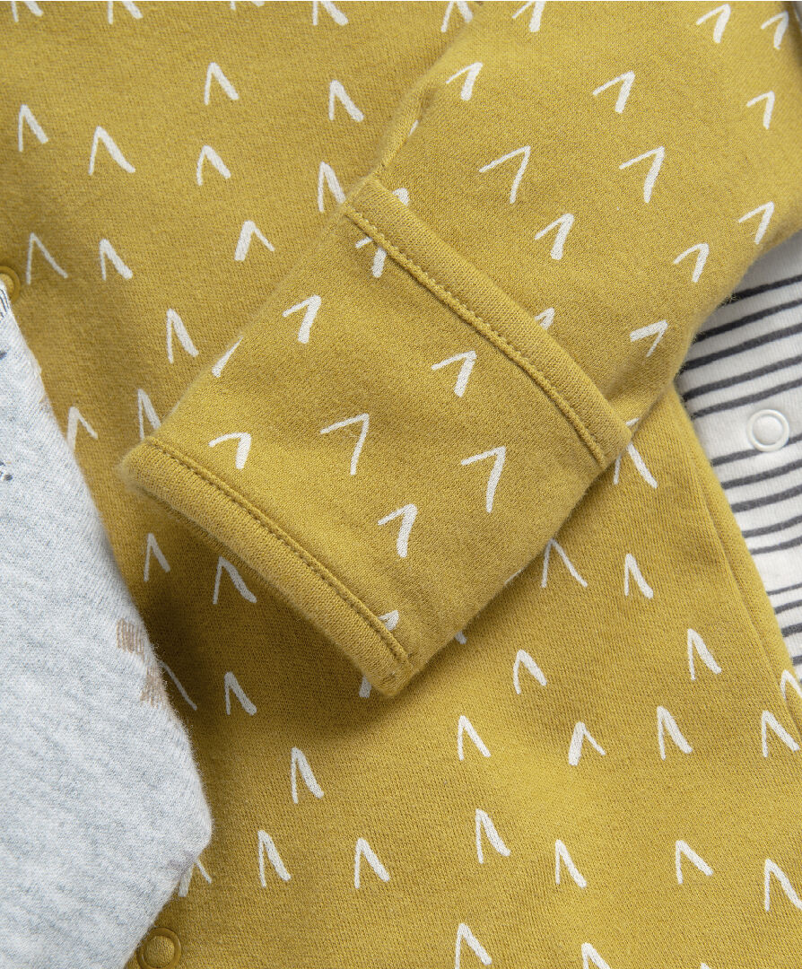 طقم بيجاما قطعة واحدة بنقشة سفاري - 3 قطع image number 3