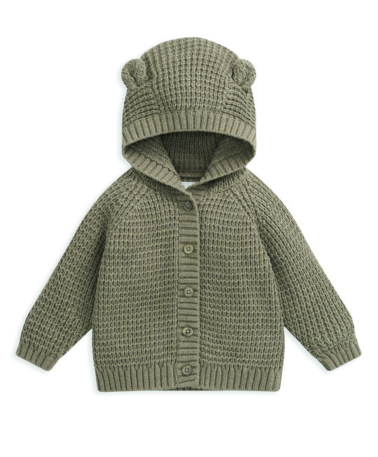 كارديغان بغطاء رأس - بني كارديغان بغطاء رأس - بني image number 2