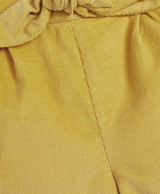 Bow Cord Shorts - Mustard image number 3