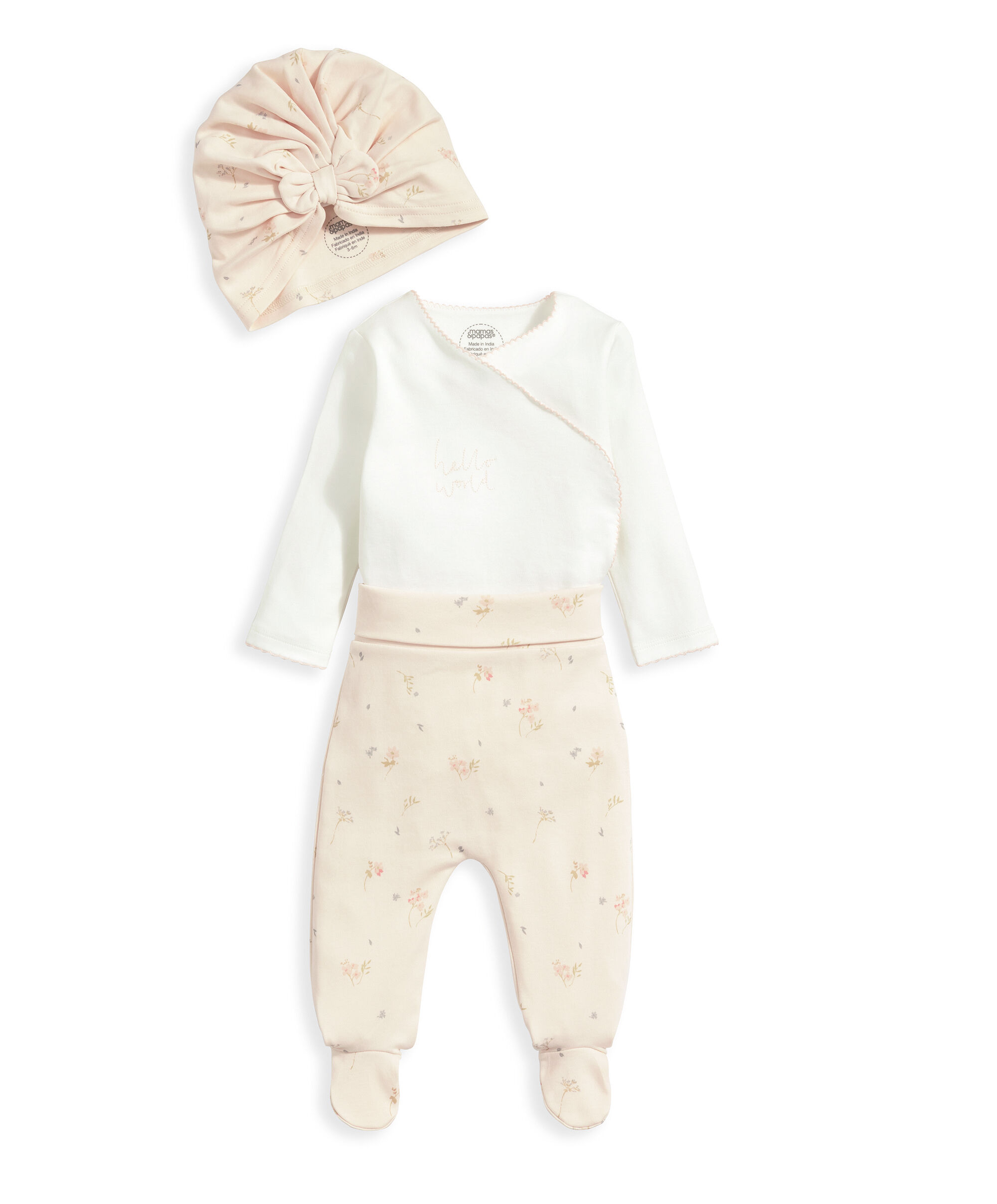 طقم ماي فيرست اوتفيت بنقشة زهور - 3 قطع image number 2