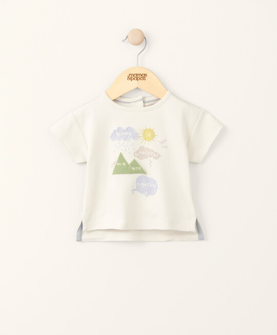 تي شيرت بطبعة Home - أبيض كريمي تي شيرت بطبعة Home - أبيض كريمي image number 1