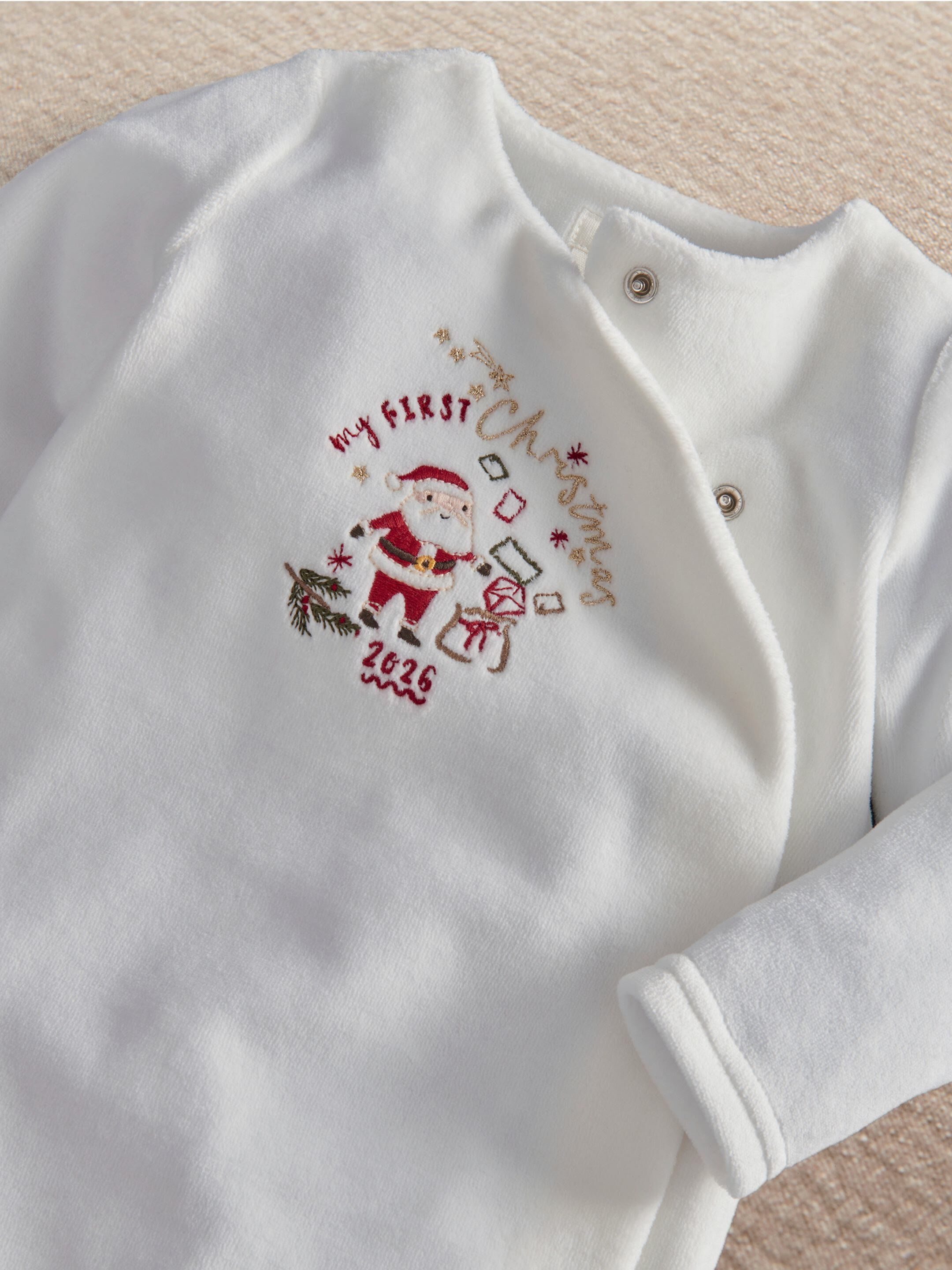 1st Christmas Velour All-in-One image number 4