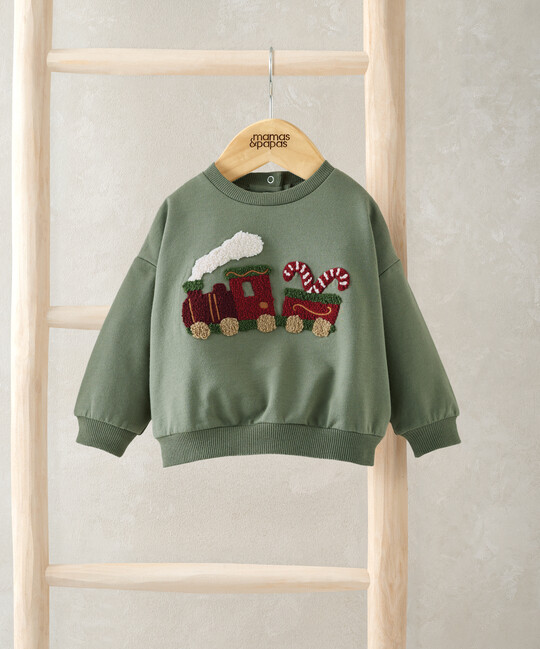 كنزة بتطريز قطار للكريسماس كنزة بتطريز قطار للكريسماس image number 3