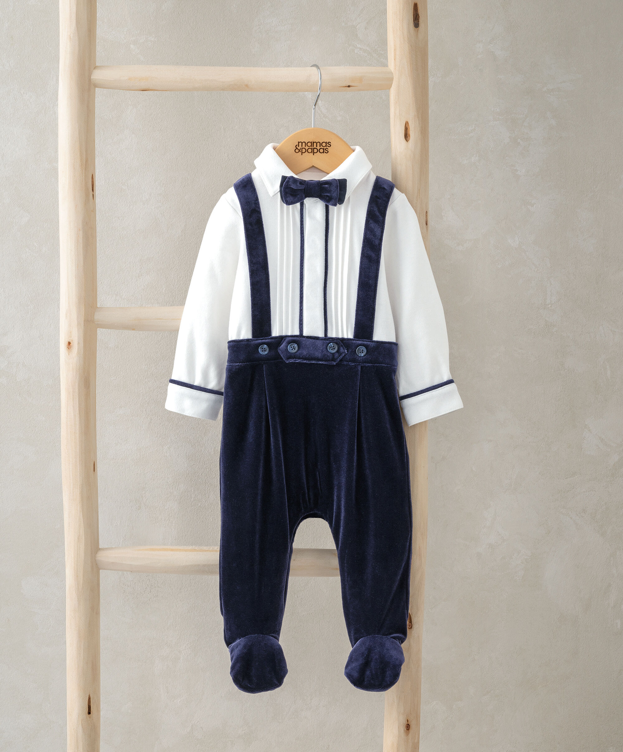 طقم بدلة توكسيدو وربطة عنق بلون كحلي - قطعتان image number 1