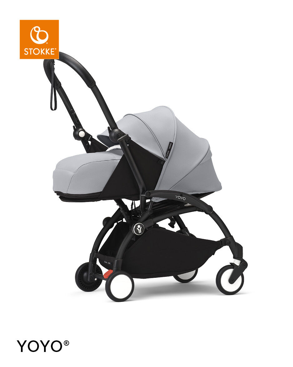 Stokke YOYO3 Black Frame with 0+ Newborn Pack Stone image number 1