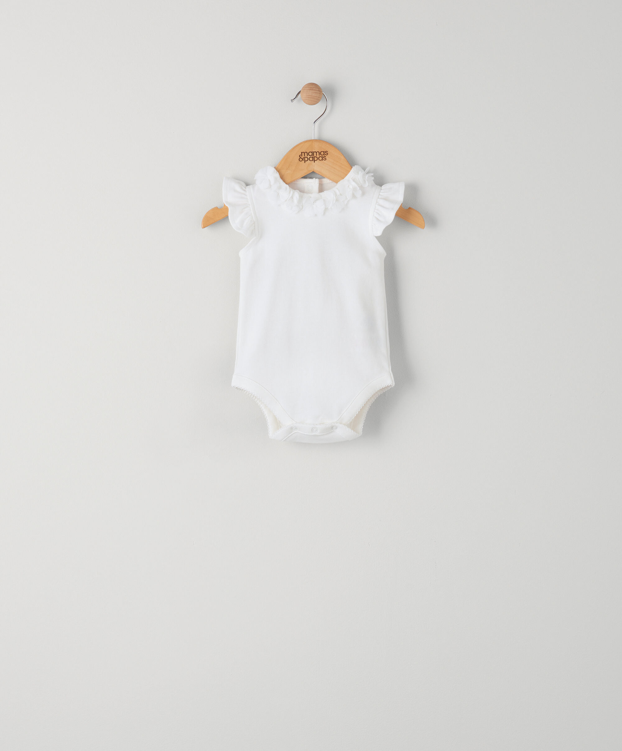 لباس قطعة واحدة بياقة - أبيض image number 1