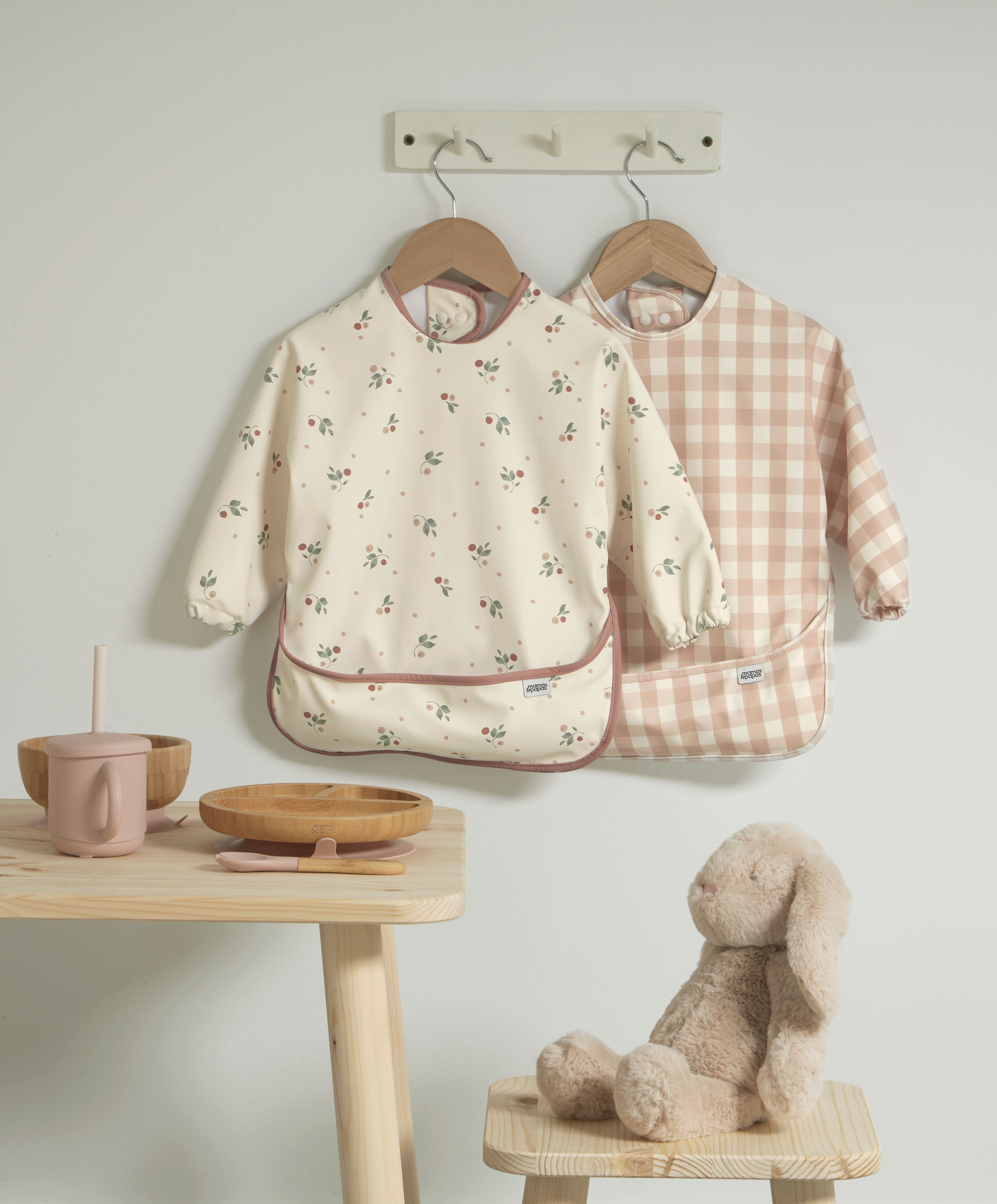 طقم صدرية بأكمام طويلة بنقشة زهور - قطعتان