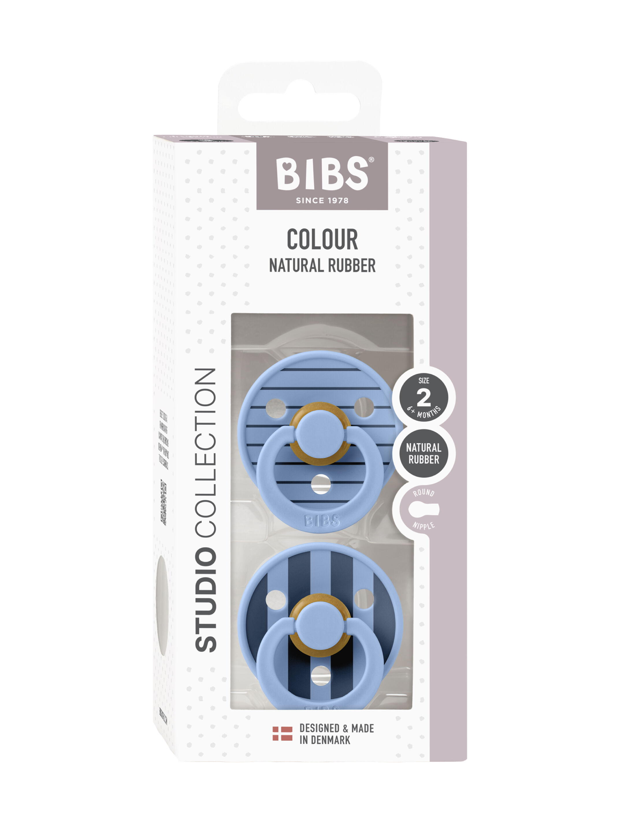 مجموعة لهايات بيبس كولور بين لاتكس مقاس 2 للأطفال من 6 شهور فأكثر بلون أزرق فاتح متنوع - قطعتان image number 3