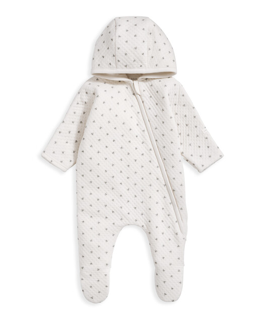 أوفرول جيرسيه بنقشة زهور - أزرق أوفرول جيرسيه بنقشة زهور - أزرق image number 2