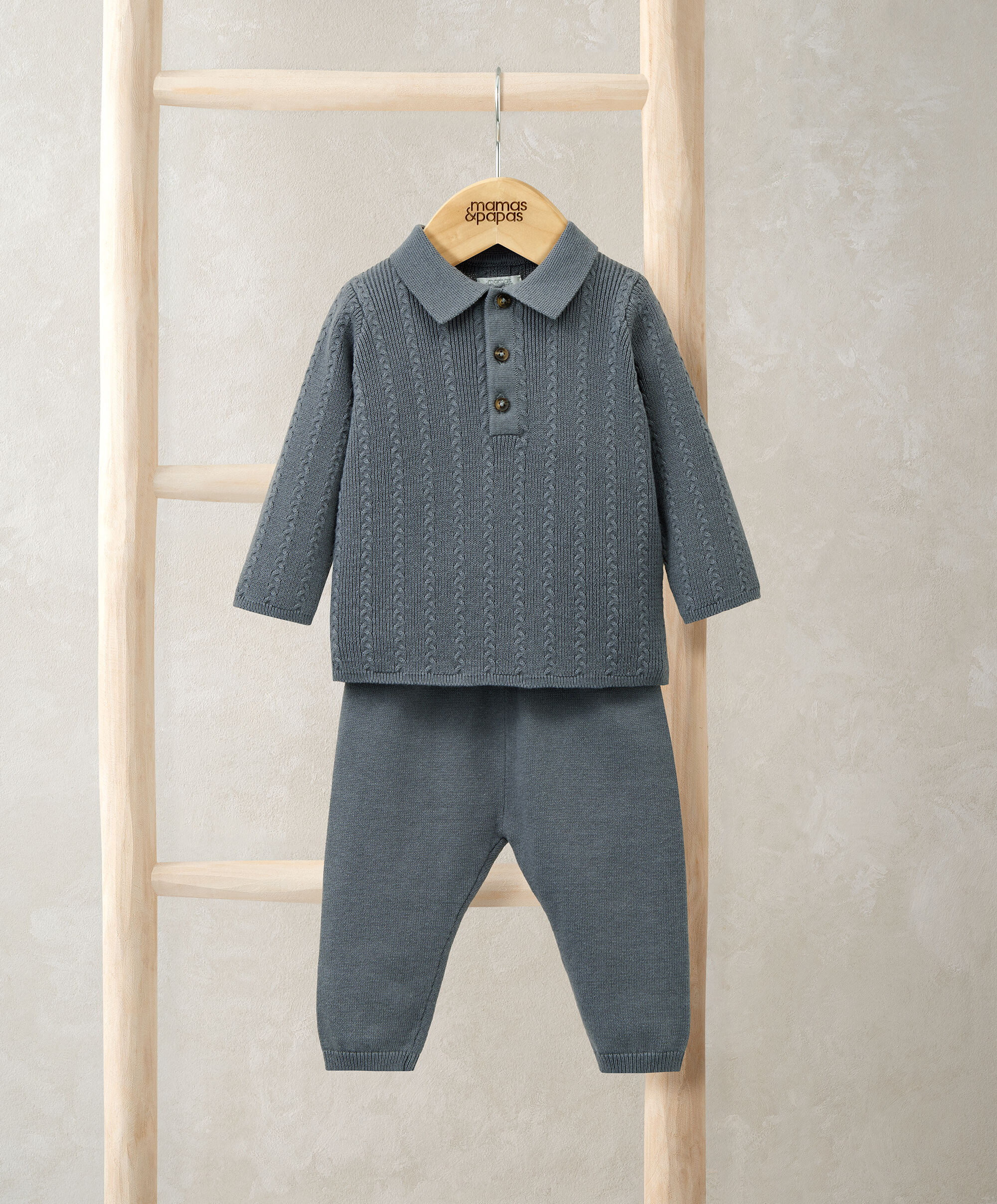 طقم منسوج بغرزة الضفيرة، قطعتين image number 1