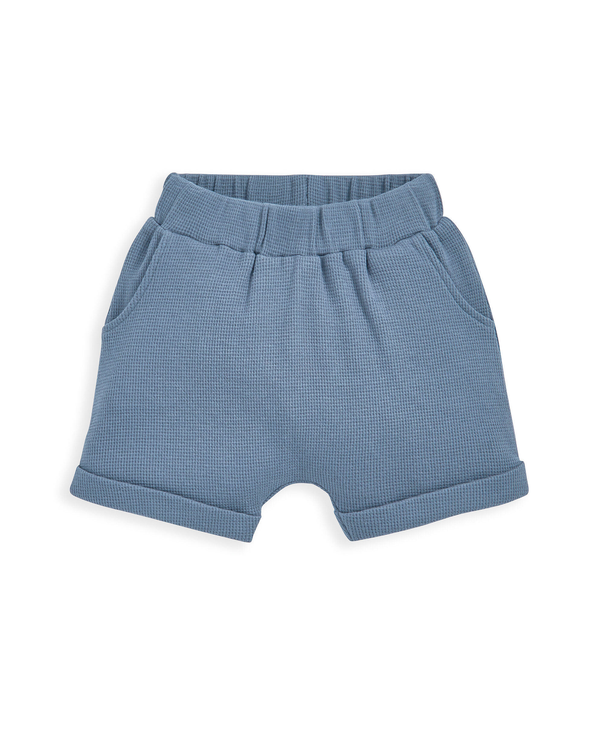 طقم تي شيرت مخطط وشورت أزرق - قطعتان image number 4