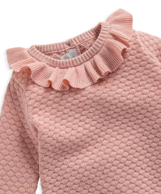 طقم منسوج بلون وردي - قطعتان طقم منسوج بلون وردي - قطعتان image number 4