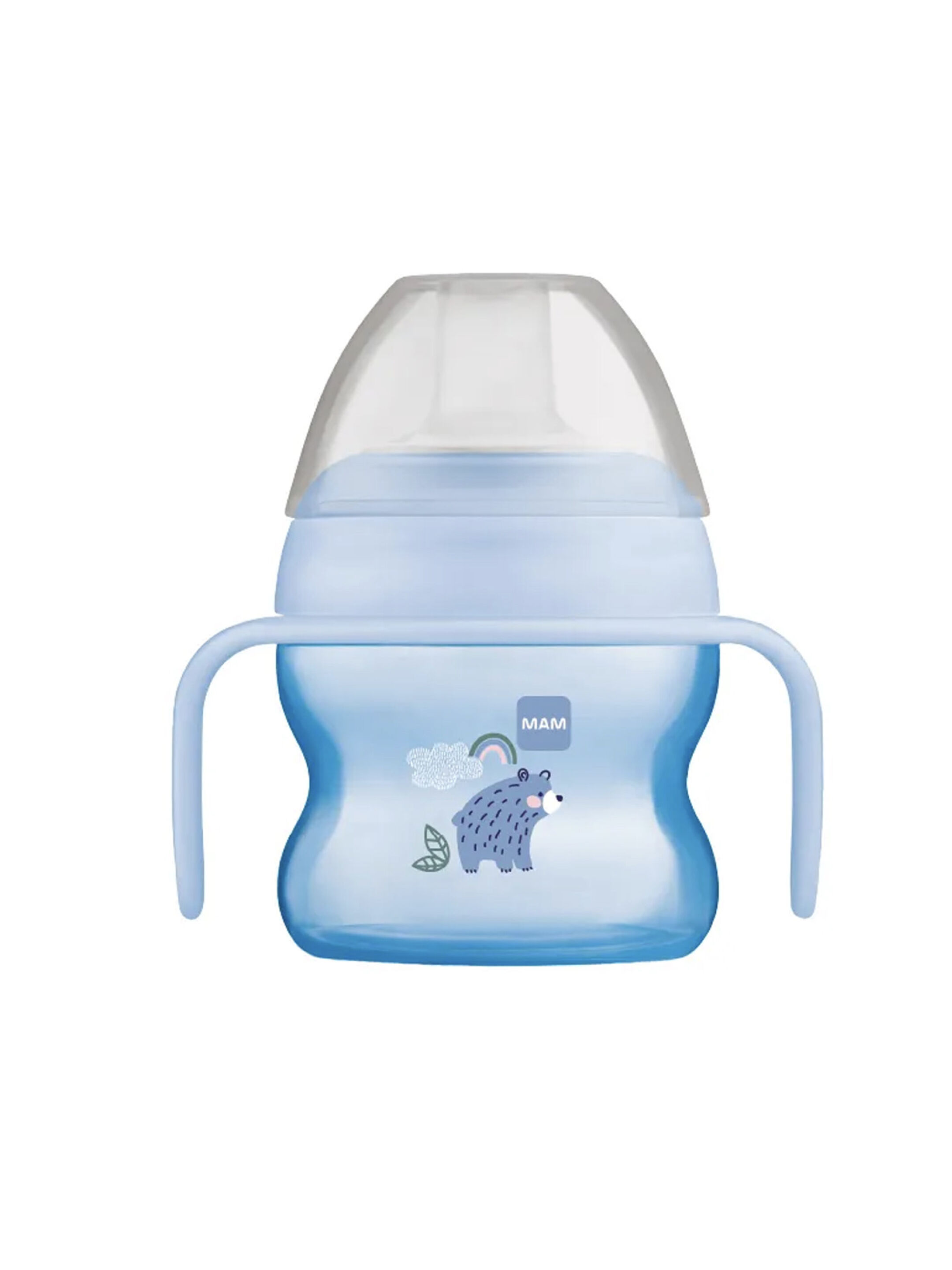 كوب مام بيبي سيليكون للأطفال من - 4 أشهر فأكثر | أزرق فوريس - 150 مل - عبوة من قطعة واحدة image number 6