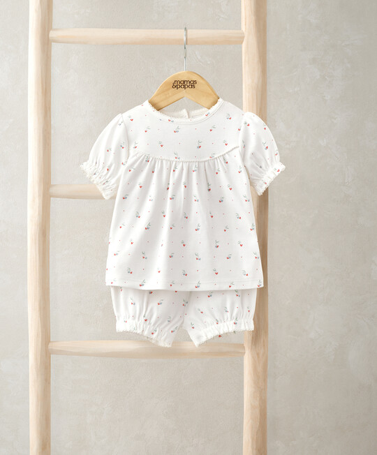 بيجاما بنقشة كرز بالكامل بيجاما بنقشة كرز بالكامل image number 1