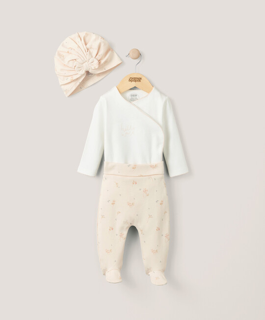 طقم ماي فيرست اوتفيت بنقشة زهور - 3 قطع طقم ماي فيرست اوتفيت بنقشة زهور - 3 قطع image number 1