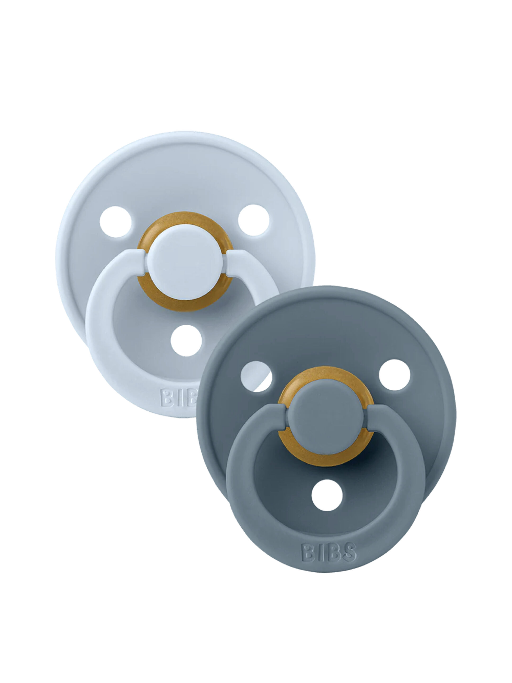 مجموعة لهايات بيبس كولور لاتكس مقاس 2 بحلمات ملائمة للفم للأطفال من 6 شهور فأكثر أزرق / أزرق بترولي - قطعتان