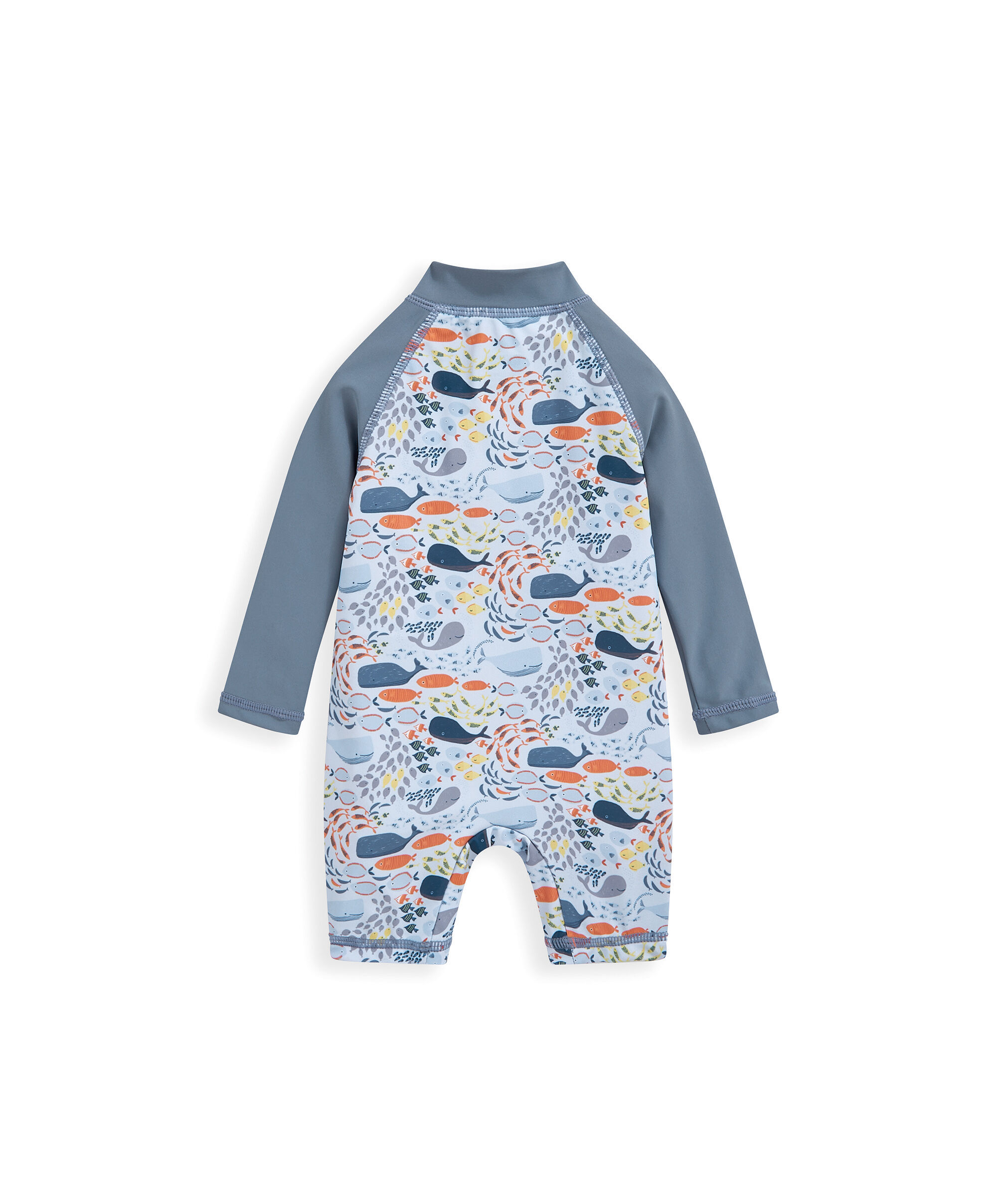 بدلة سباحة بأكمام طويلة ونقشة حوت image number 3