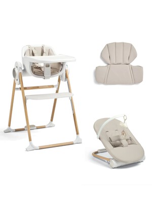 مجموعة كرسي مرتفع إينو مع كرسي هزاز ووسادة - كشمير مجموعة كرسي مرتفع إينو مع كرسي هزاز ووسادة - كشمير