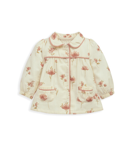 طقم بيجامة منسوج بنقشة زهور طقم بيجامة منسوج بنقشة زهور image number 3