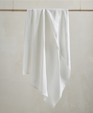 بطانية منسوجة كبيرة - أبيض بطانية منسوجة كبيرة - أبيض