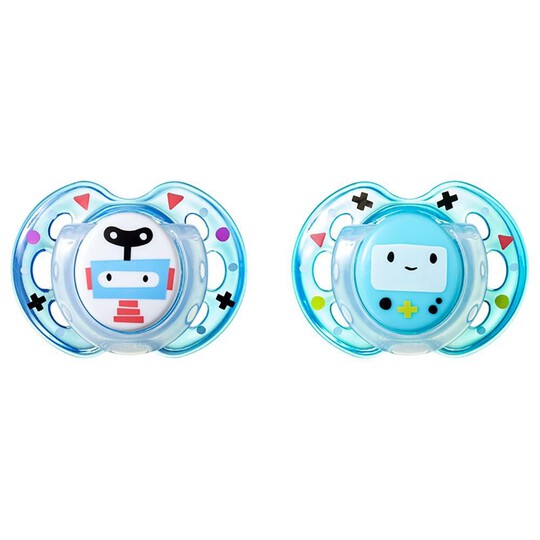 TT CTN 2X 0-6M FUN STYLE SOOTHER-BLUE image number 1
