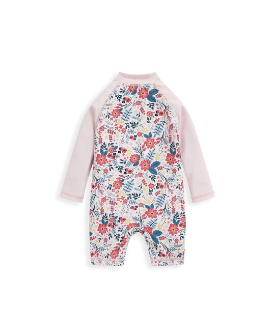 بدلة سباحة بأكمام طويلة ونقشة زهور بدلة سباحة بأكمام طويلة ونقشة زهور image number 3