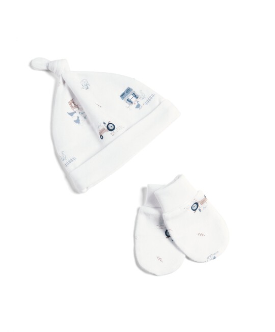 قبعة وقفازات بتصميم مطبوع قبعة وقفازات بتصميم مطبوع image number 1