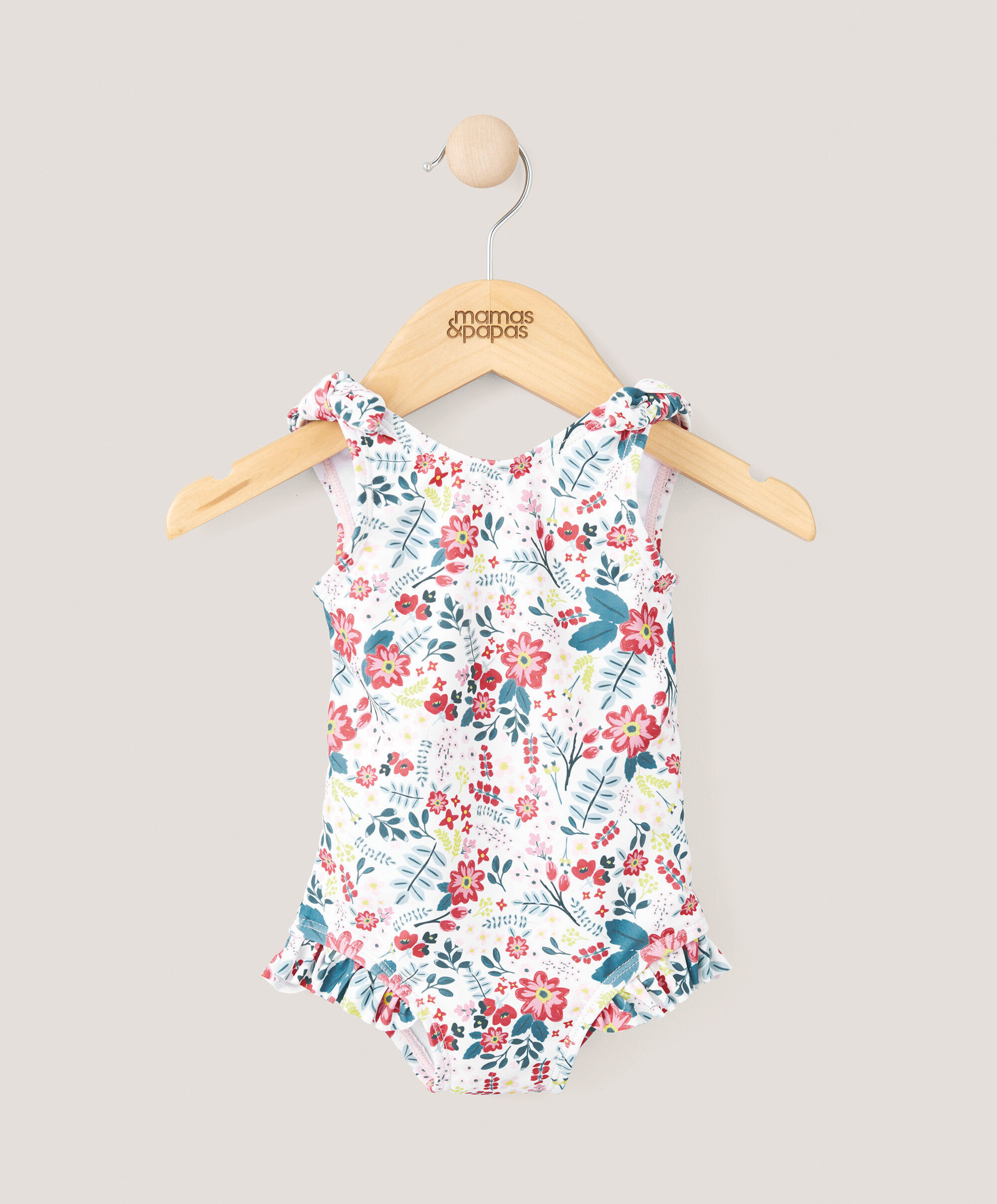 لباس سباحة بنقشة زهور - وردي image number 1