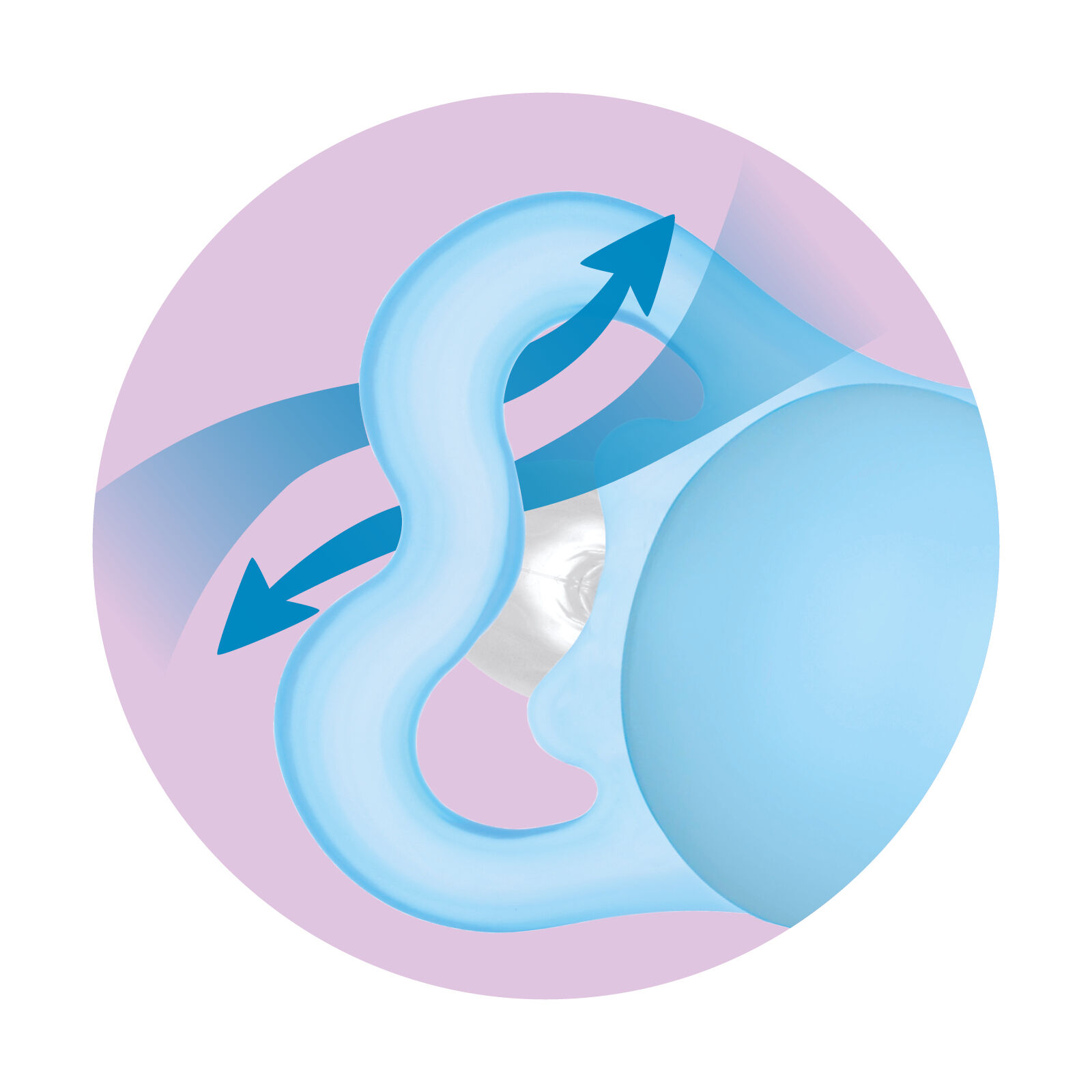 مجموعة لهايات مام بايبي سوبريم سيليكون من الولادة إلى ثلاث أشهر - سي لايف بينك وبنفسجي، قطعتين image number 8