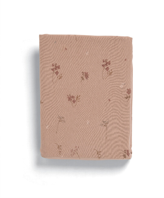 طقم شرشف مهد بحواف مطاطية من قطعتين - نقشة زهور طقم شرشف مهد بحواف مطاطية من قطعتين - نقشة زهور image number 6